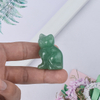  Hand Carved Natural Green Aventurine Crystal Small Cat Figurines Gemstone Craft
