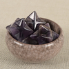 Natural Gemstone Purple Fluorite Crystal Merkaba Star Stone