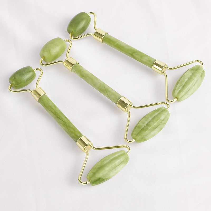 Green Jade Roller for Face -Green Jade Roller Real 100% Natural Jade for Wrinkles, Anti Aging Facial Massager
