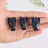 1.5 Inch Black Obsidian Stone Small Carved Crystal Angel Figurine