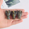 1.5 Inch Labradorite Stone Small Carved Crystal Angel Figurine