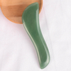 S-Shaped Green Aventurine Gua Sha Scraping Massage Tools, Natural Stone Guasha Board for SPA Acupuncture Therapy Trigger Point Treatment