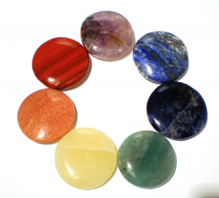100% Natural Mixed 7 Colors Gemstone Chakra Stones Set 