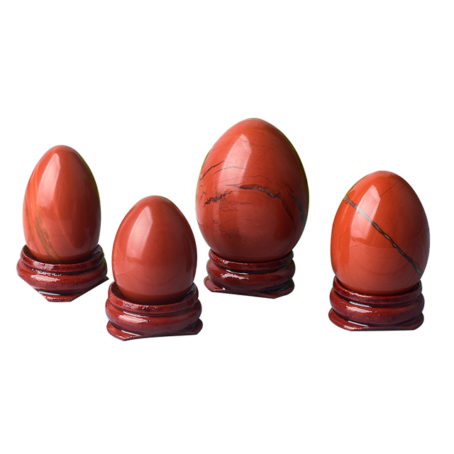 Undrilled Red Jasper Yoni Eggs Massage Jade egg to Train Pelvic Muscles Kegel Exercise