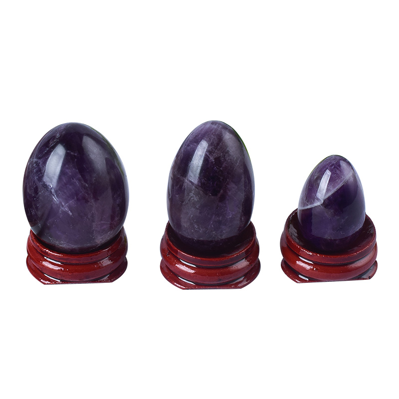 Undrilled Violet Amethyst Yoni Eggs Massage Jade egg to Train Pelvic Muscles Kegel Exercise