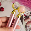 Single-end Electric Rose Quartz Stone Ball Roller and Skin Gym Face Facial Roller for Face Massager Tool 