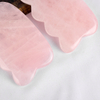 Wave Shaped Rose Quartz Gua Sha Scraping Gua Sha Board for SPA Acupuncture Treatment, Reducing Neck and Muscle Pain