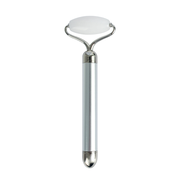 White Jade Electric Jade Roller Facial Massager Natural White Jade Beauty Bar Face Roller Kit, Arm Eye Nose Massage