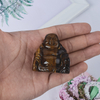  2 inch Hand Carved Natural Tiger Eye Jade Mini Nile Buddha Figurines 
