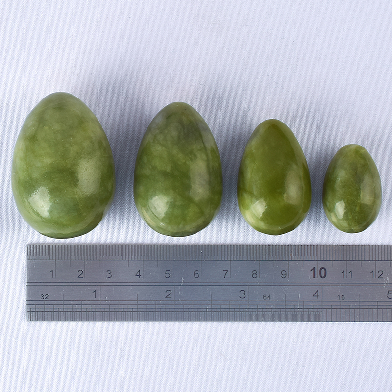 Undrilled Green Jade Yoni Eggs Massage Jade egg to Train Pelvic Muscles Kegel Exercise