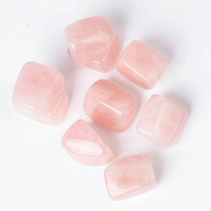 Wholesale Rose Quartz Tumbled Stone Natural Polished Gemstone Healing Chakra Stone (1KG)